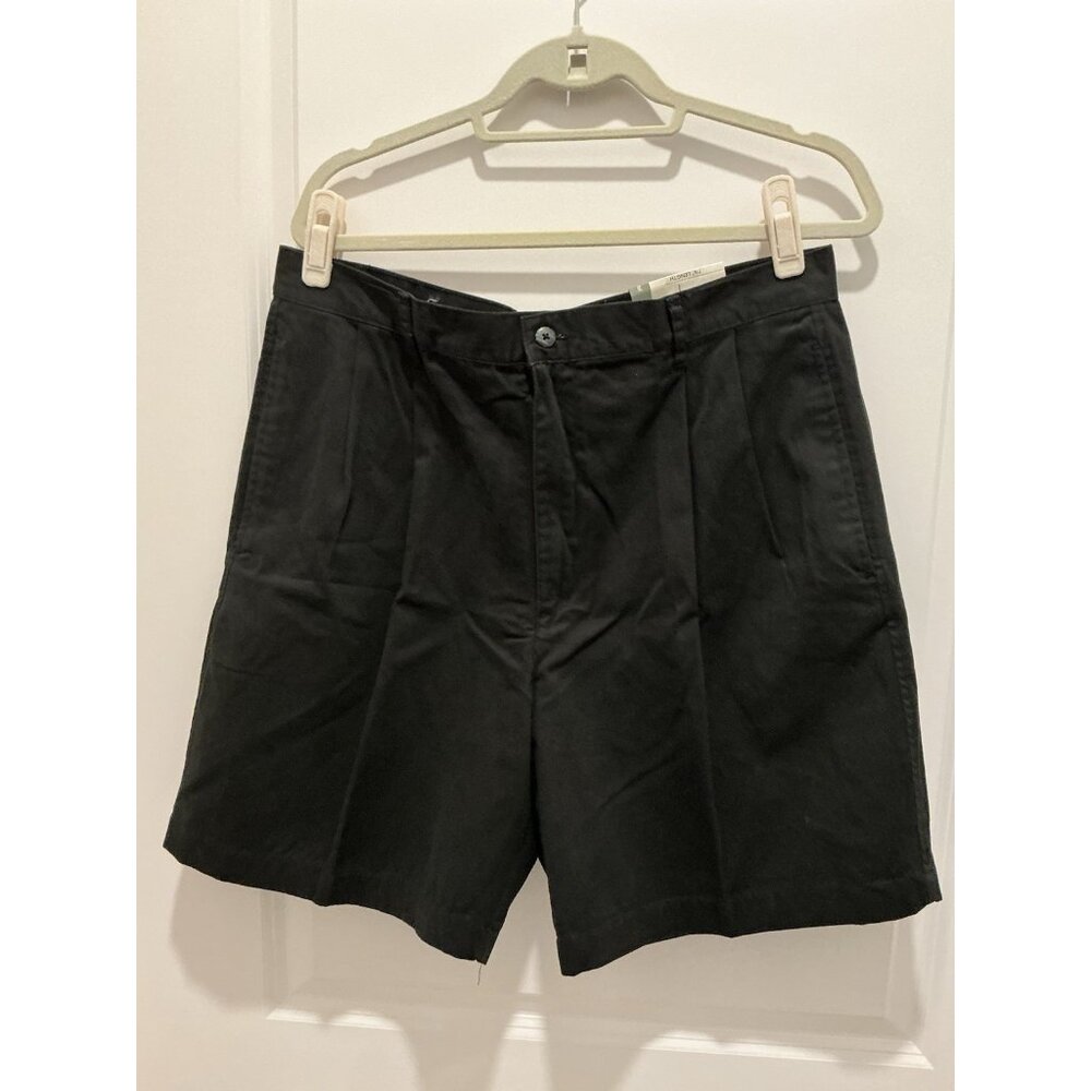 Charter Club Pleated Shorts Charter Room 36 Men’s Black Cotton Longer Length NWT
